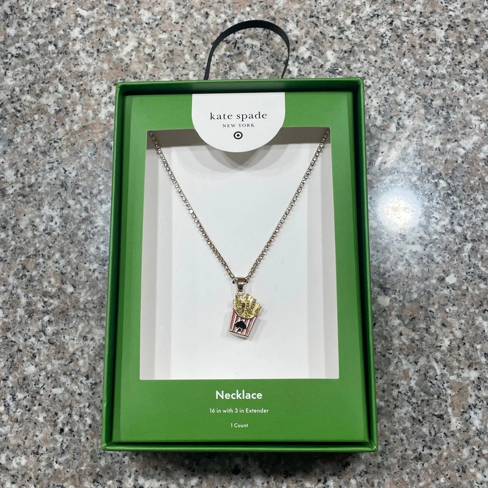 French Fry Charm Tennis Necklace - kate spade new york x Target Gold - Picture 5 of 7